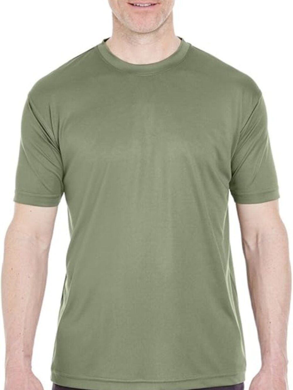 Ultraclub Men’s Military Green Performance T-Shirt NEW